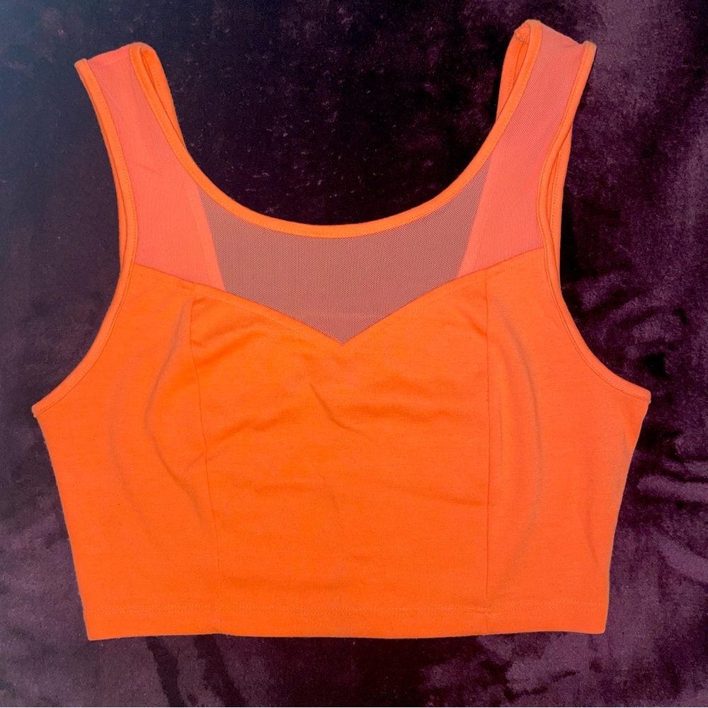 Zenana Styles Orange Cropped Tank Top